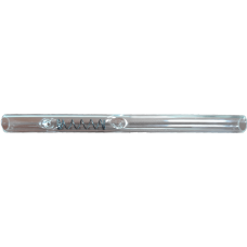 Трубка для курения стеклянная с пружинкой прямая 8 мм